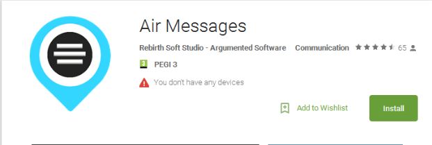 Cài đặt ứng dụng Air Message cho điện thoại Android