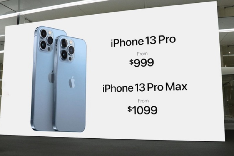 iPhone 13 Pro Max có giá bán khởi điểm từ từ 1.099 USD