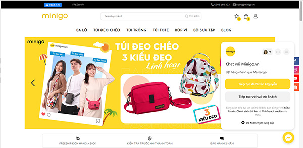 Giao diện website công ty MiniGo Việt Nam do Miko Tech đảm nhận thiết kế