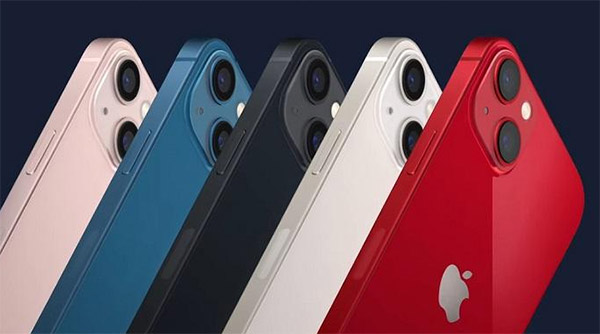 Các tùy chọn màu sắc của iPhone 13.