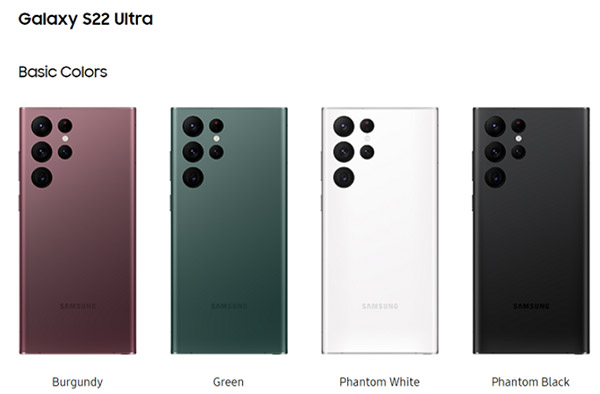 Samsung Galaxy S22 Ultra sẽ có 4 phiên bản màu sắc cực ấn tượng