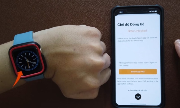 Mở ứng dụng Clockology trên đồng hồ Apple Watch
