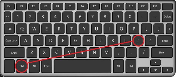 Nhấn tổ hợp phím Ctrl + ; để chèn ngày hiện tại