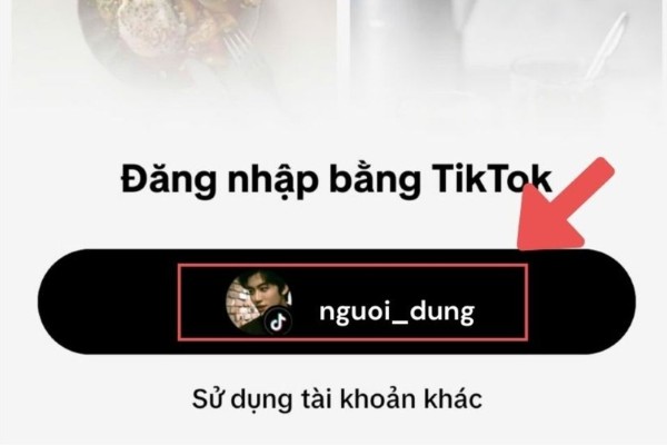 Chọn “Sử dụng tài khoản khác”
