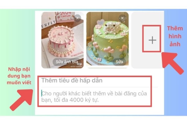 Nhập văn bản mô tả cho hình ảnh muốn chia sẻ