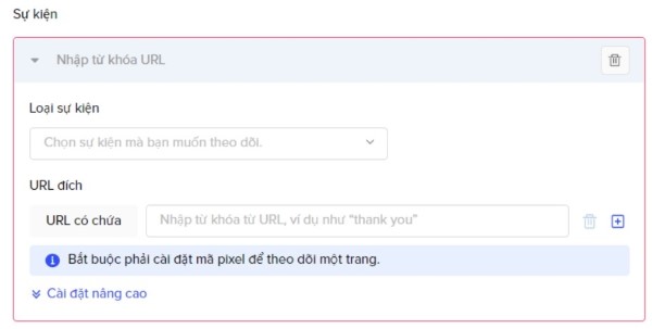 Đặt điều kiện theo đường dẫn URL tương ứng