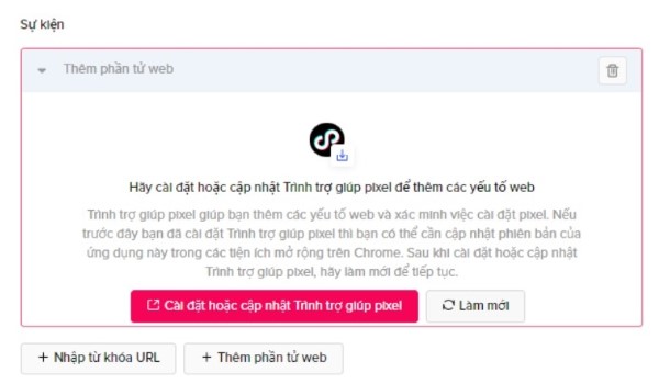 Thực hiện cài đặt Trình trợ giúp Pixel